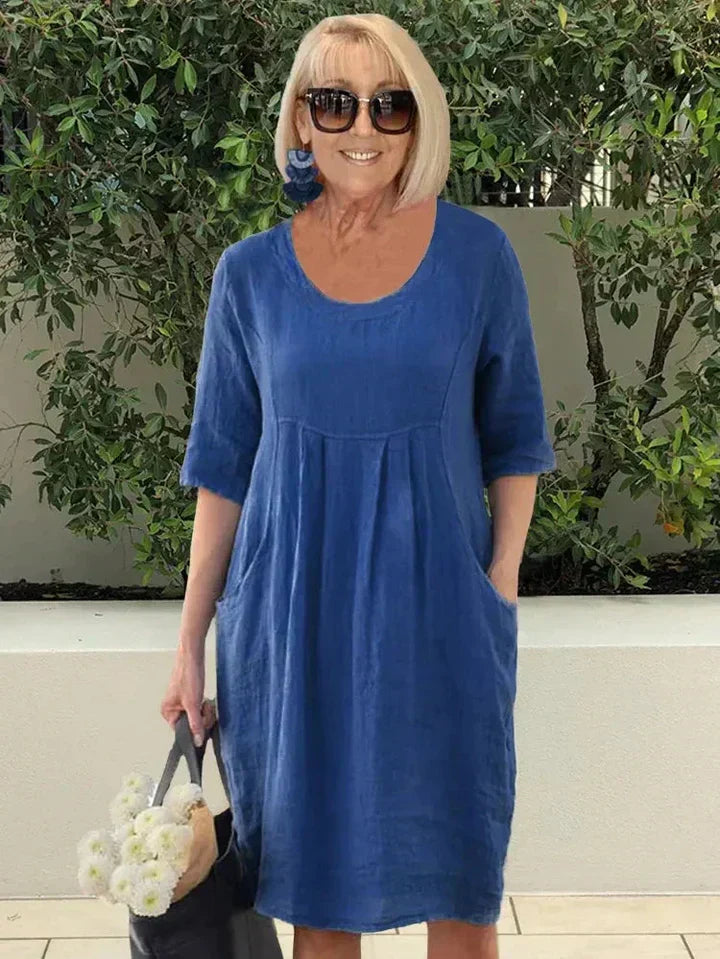Lydia – Luftiges Kleid aus Baumwoll-Leinen-Mix