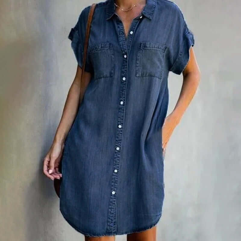 Alisa – Elegantes Denim Kleid