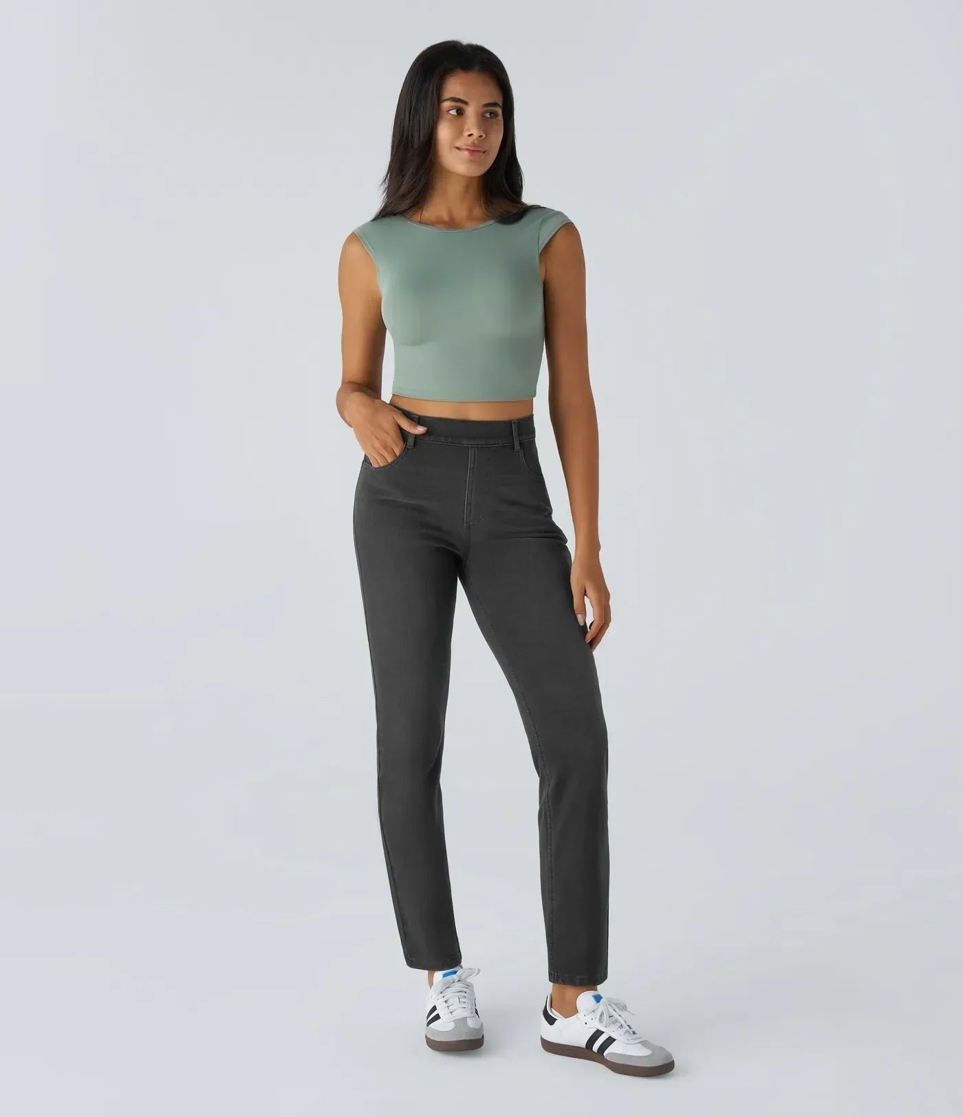 LUSSO™ | Bequeme Hose mit Hohem Bund und Elastischem Material