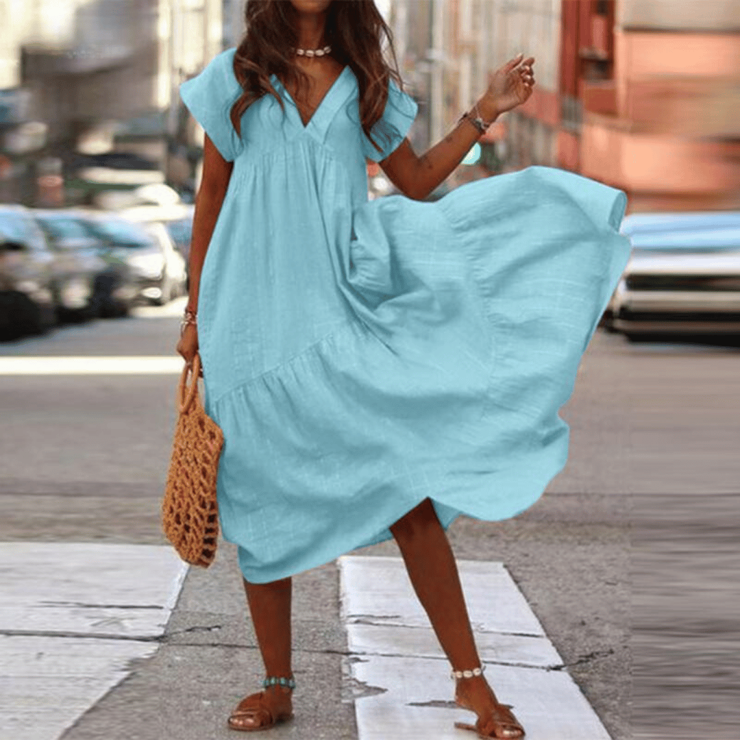 Silvia – Elegantes Kleid mit Bauchbedeckung