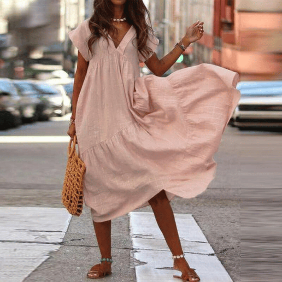 Silvia – Elegantes Kleid mit Bauchbedeckung