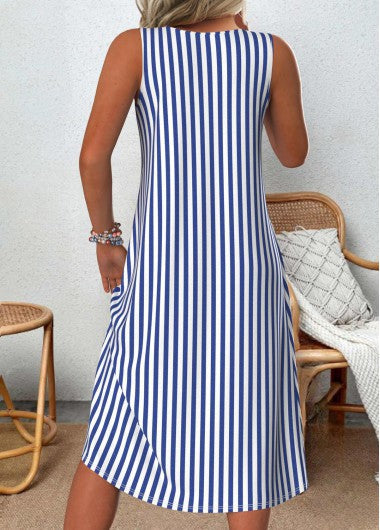 Rebecca – Luftiges Sommerkleid mit Streifenmuster