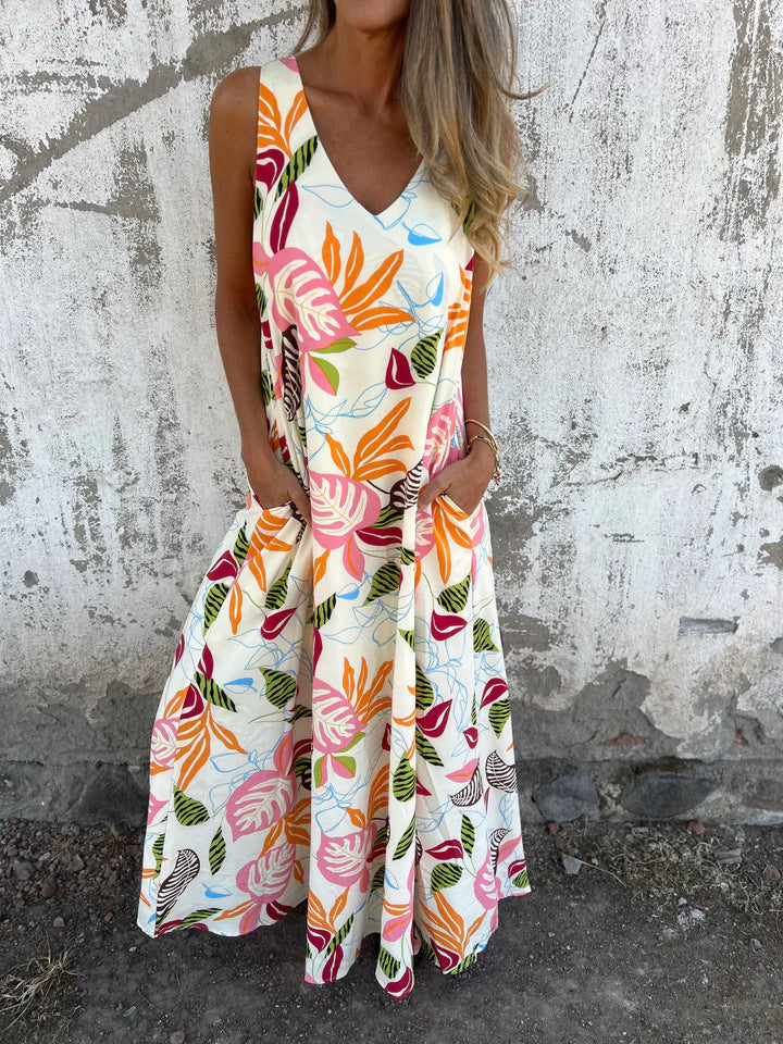 Ingrid – Maxikleid mit Tropischem Flair