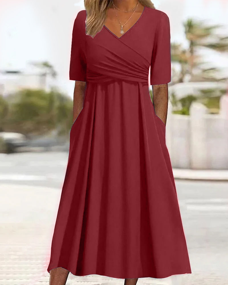 Ilona – Kurzärmliges Midikleid