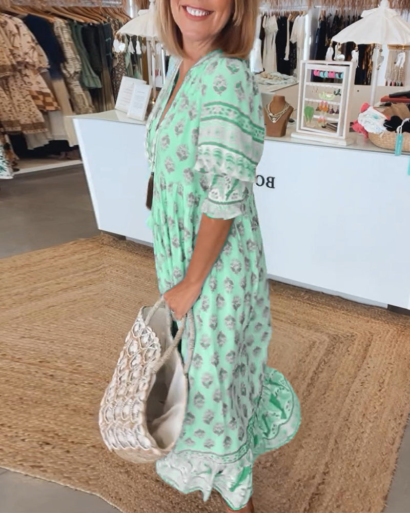Milena – Boho-Maxikleid mit Taschen