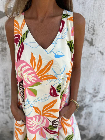 Ingrid – Maxikleid mit Tropischem Flair
