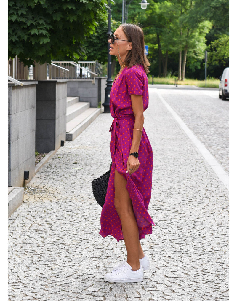Carol – Buntes Kleid mit Bauchbedeckung