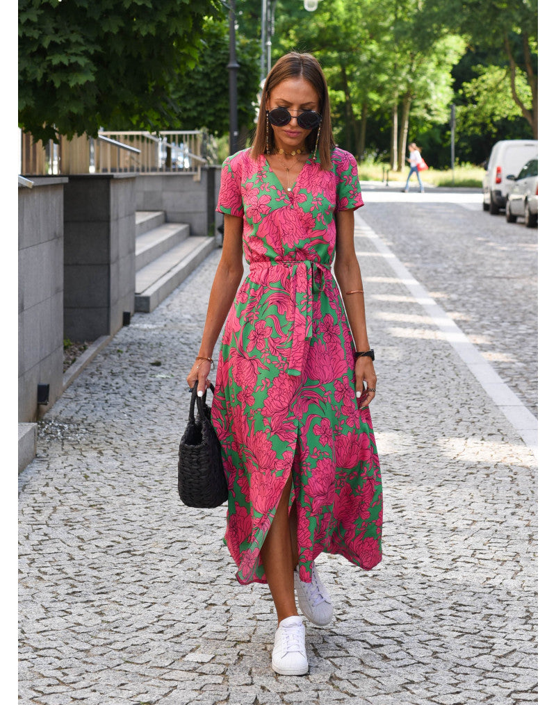 Carol – Buntes Kleid mit Bauchbedeckung