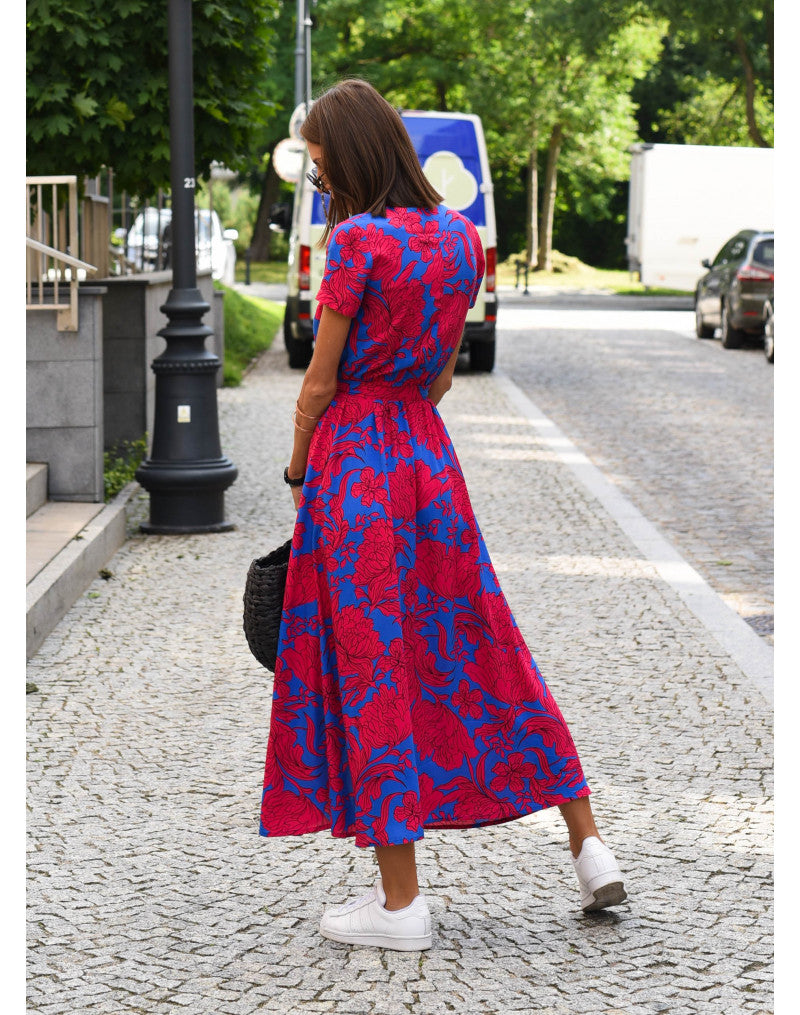 Carol – Buntes Kleid mit Bauchbedeckung