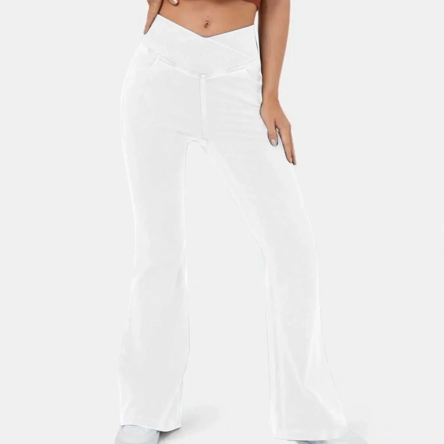 LUSSO™ - Hochtaillierte, ausgestellte Jeanshose