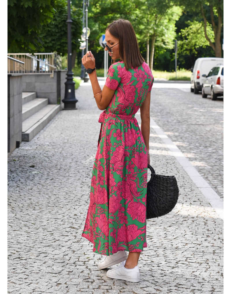 Carol – Buntes Kleid mit Bauchbedeckung