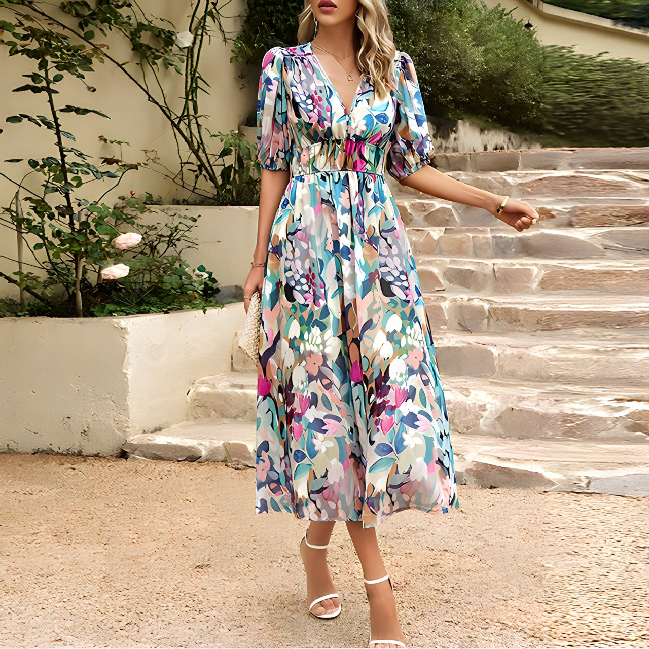 Viktoria – Maxikleid mit Blumenprint
