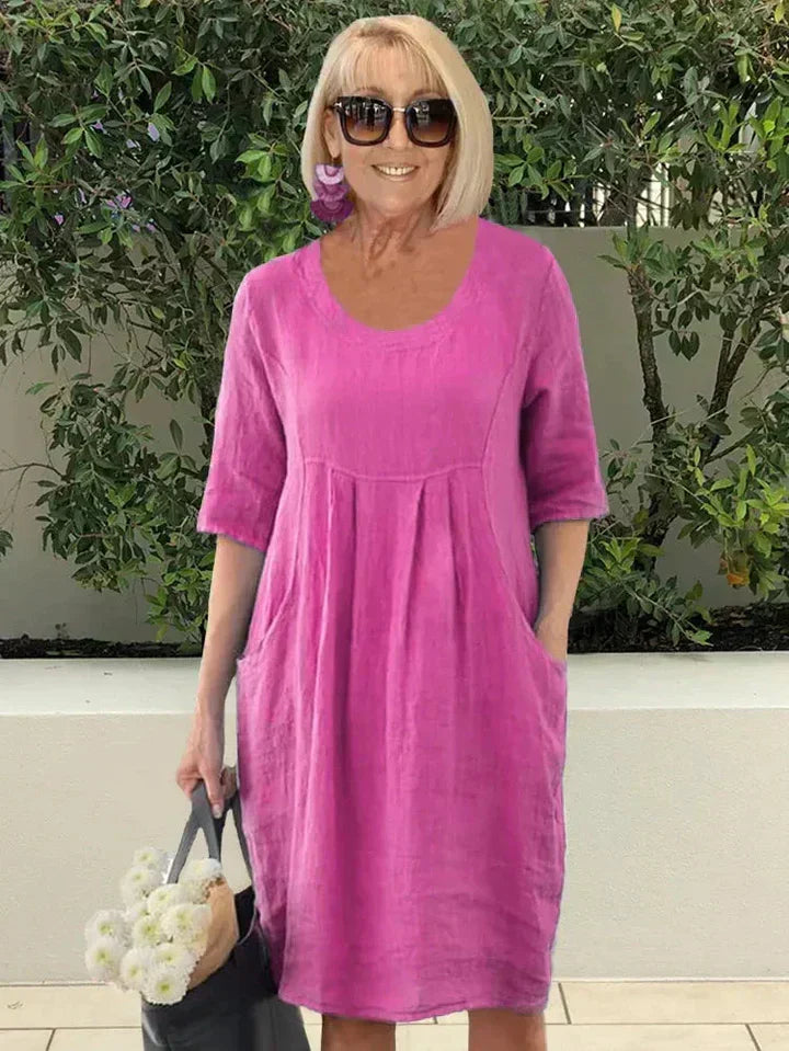 Lydia – Luftiges Kleid aus Baumwoll-Leinen-Mix