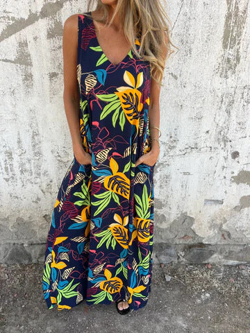 Ingrid – Maxikleid mit Tropischem Flair