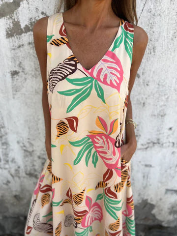 Ingrid – Maxikleid mit Tropischem Flair