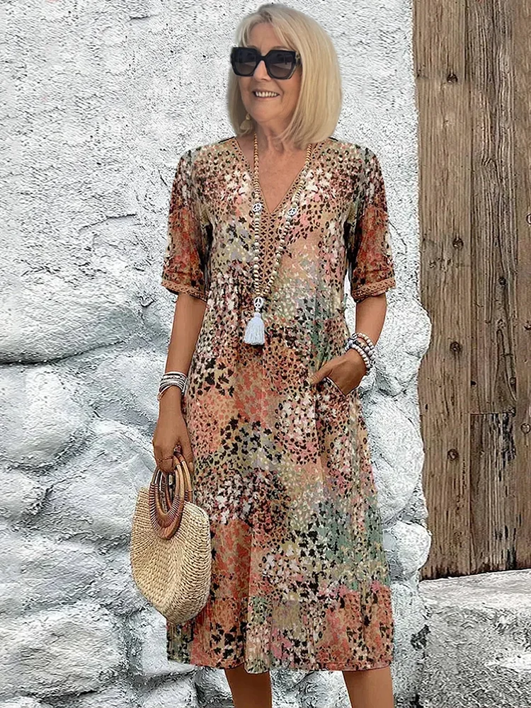 Mia – Farbenfrohes Midikleid