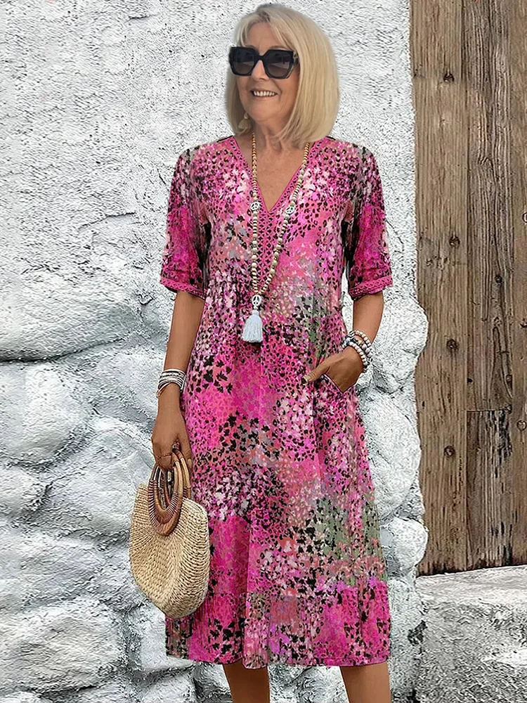 Mia – Farbenfrohes Midikleid