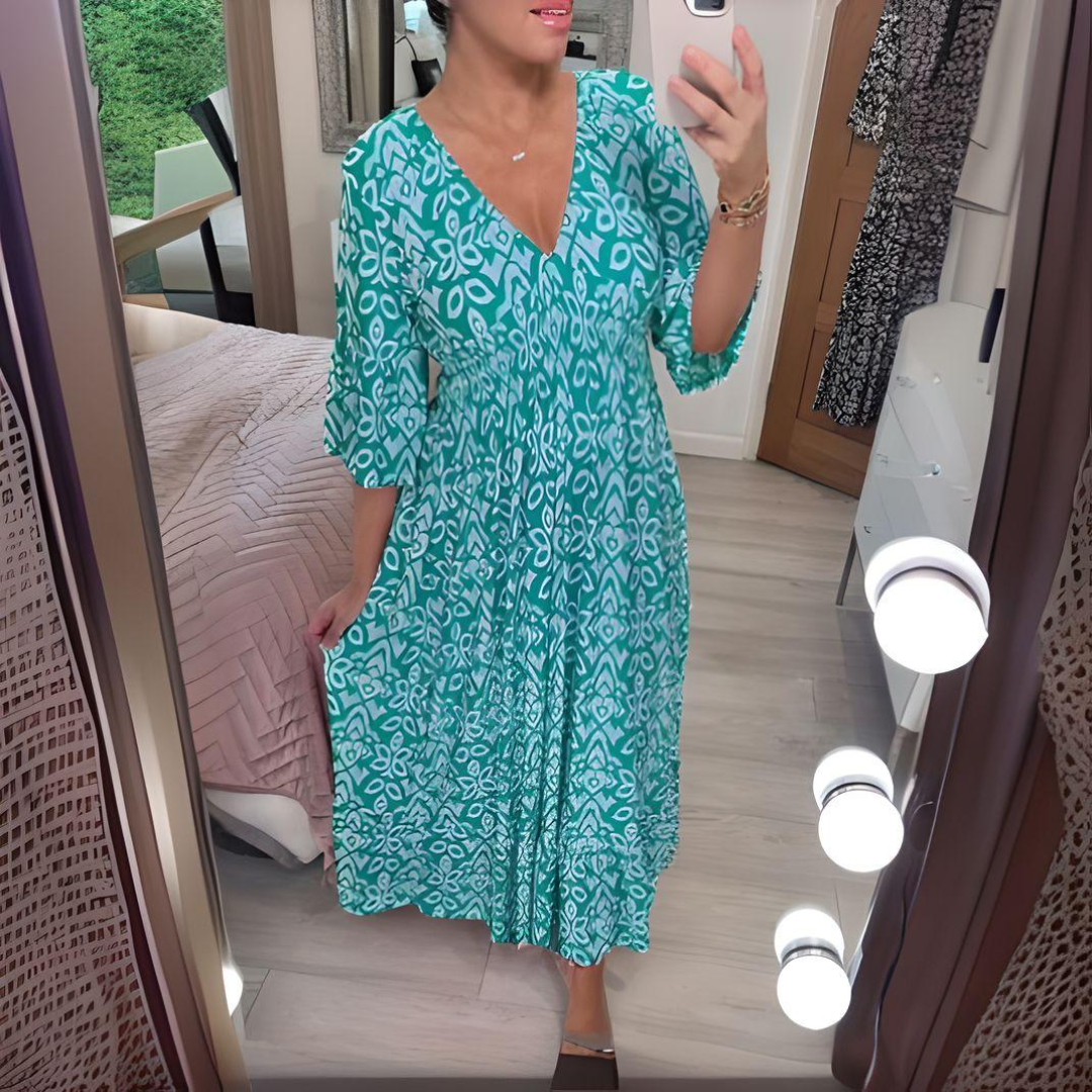 Barbara – Boho Print Kleid