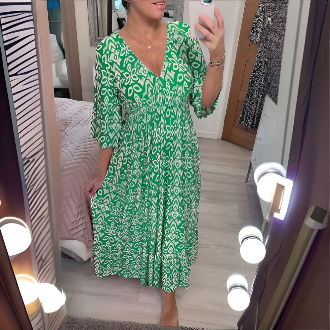 Barbara – Boho Print Kleid