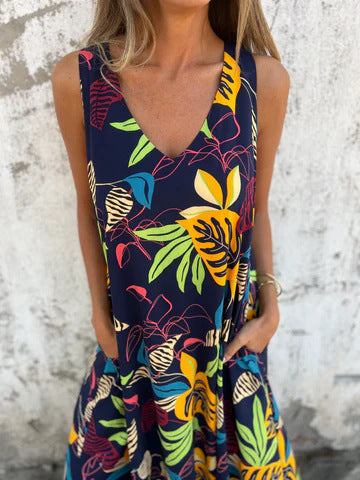 Ingrid – Maxikleid mit Tropischem Flair