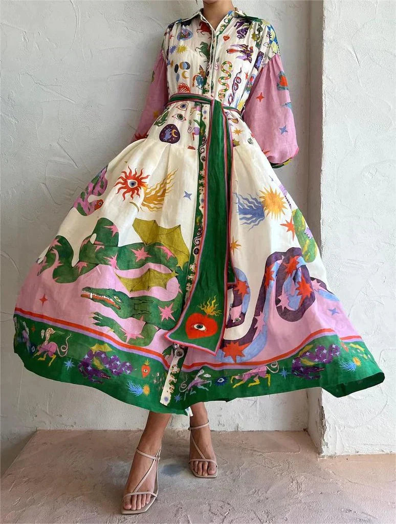 Kyla – Elegantes Maxikleid mit Bauchbedeckung