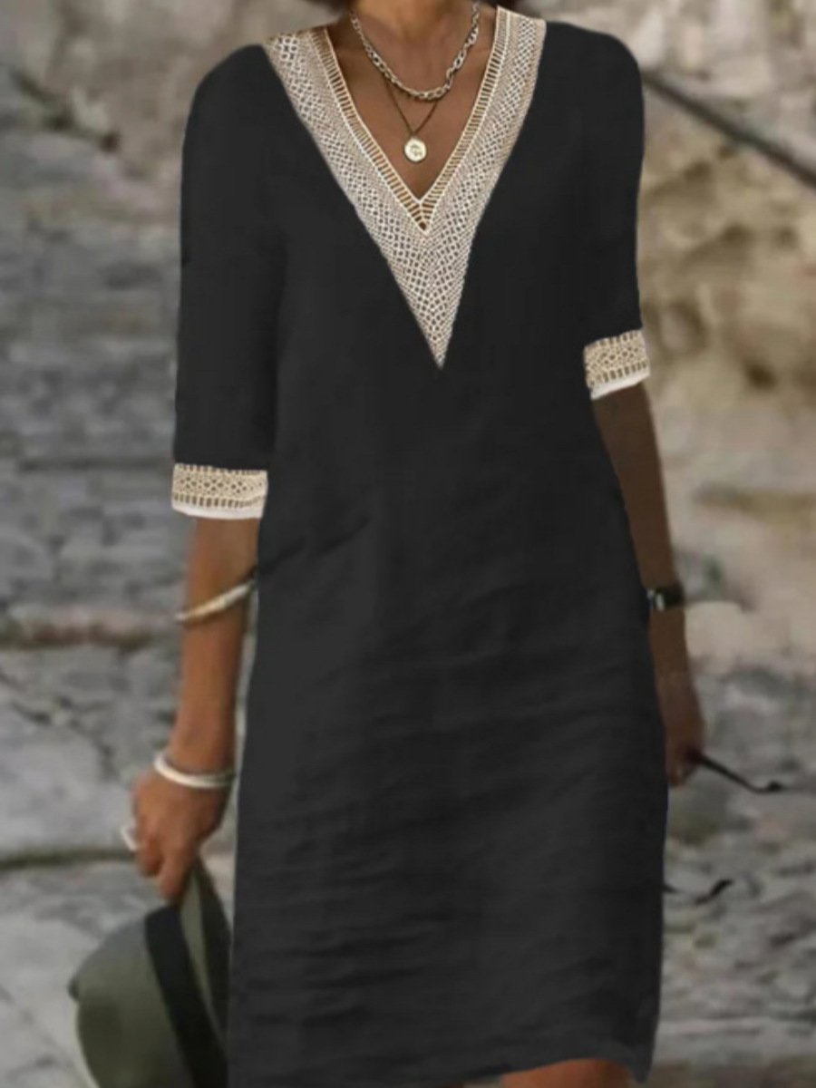 Evelyn – Lässiges Sommerkleid mit Spitzendetails