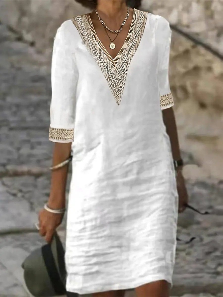 Evelyn – Lässiges Sommerkleid mit Spitzendetails