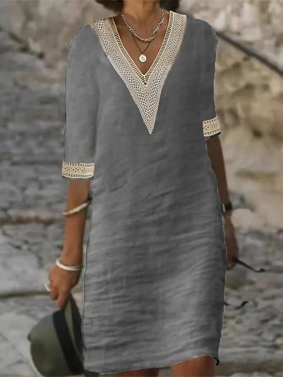 Evelyn – Lässiges Sommerkleid mit Spitzendetails