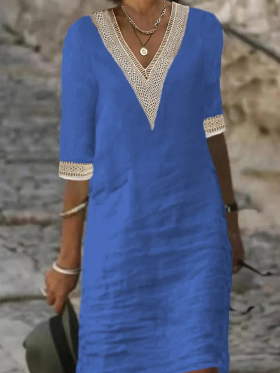 Evelyn – Lässiges Sommerkleid mit Spitzendetails