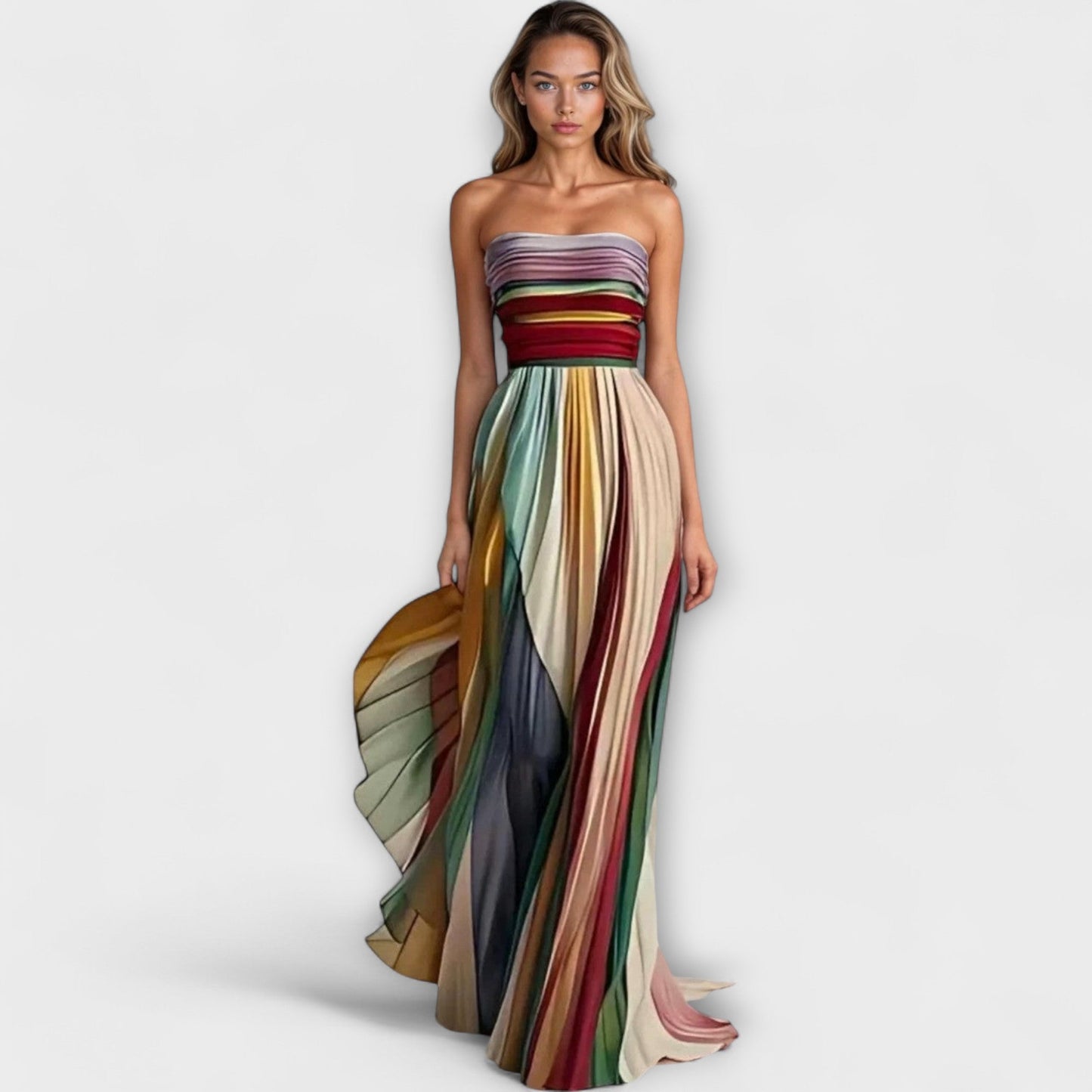 Karolina – Mehrfarbiges Sommerkleid