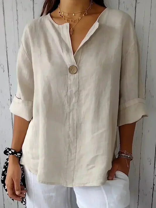 Selena – Leichte V-Ausschnitt Bluse