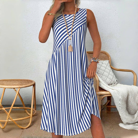 Rebecca – Luftiges Sommerkleid mit Streifenmuster