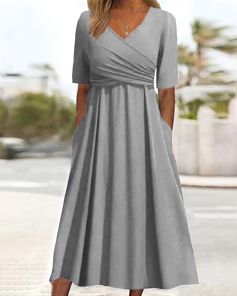 Ilona – Kurzärmliges Midikleid