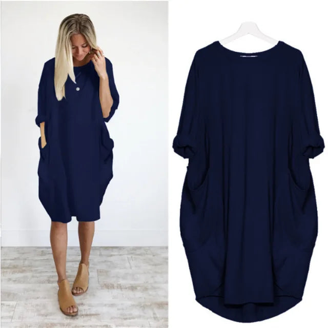 Helena – Elegantes Kleid mit Rundhalsausschnitt