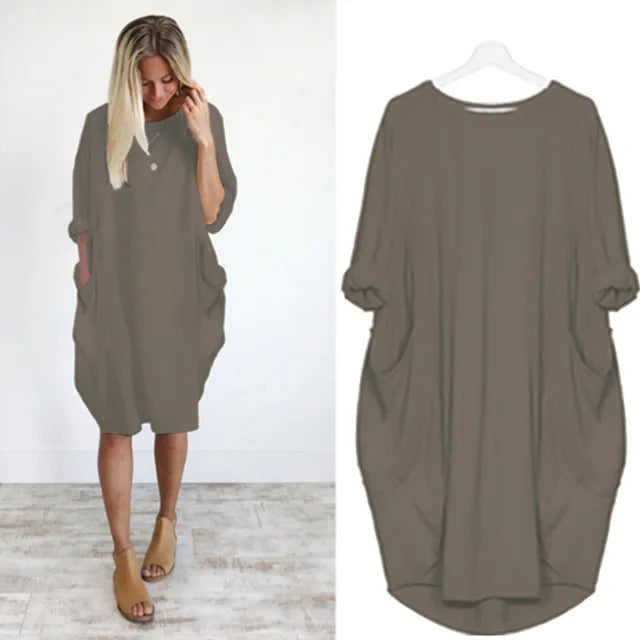 Helena – Elegantes Kleid mit Rundhalsausschnitt