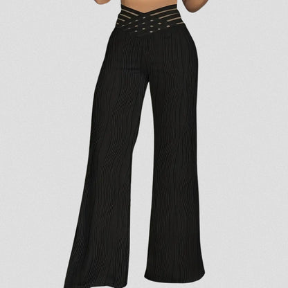 LUSSO™ – Elegante Plissé Hose Mit Streifenbund