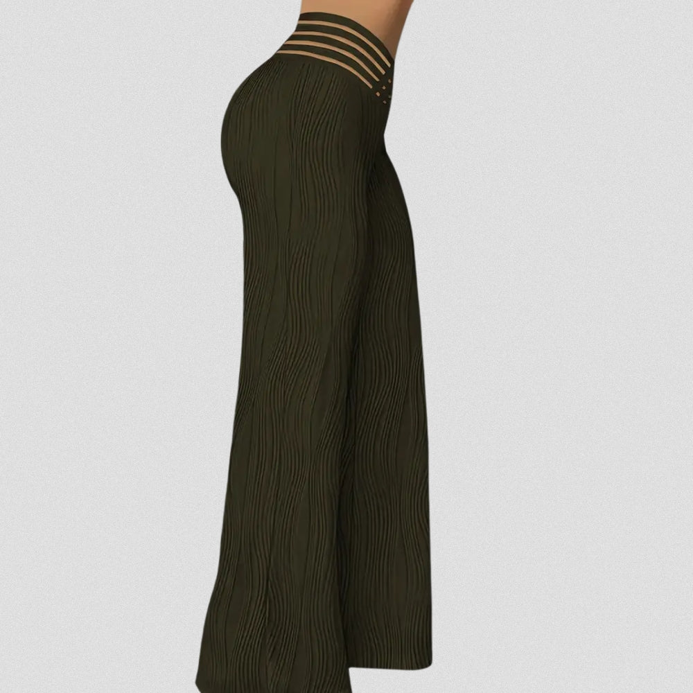 LUSSO™ – Elegante Plissé Hose Mit Streifenbund