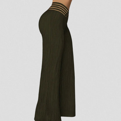 LUSSO™ – Elegante Plissé Hose Mit Streifenbund