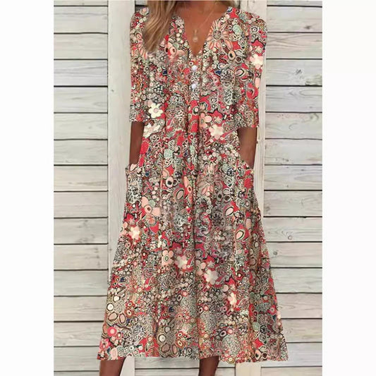 Victoria – Zeitlos Elegantes V-Neck Kleid