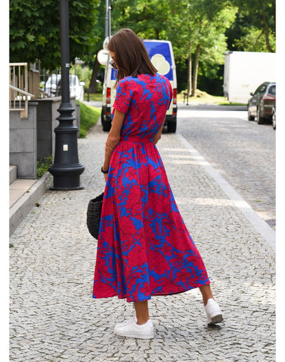 Carol – Buntes Kleid mit Bauchbedeckung
