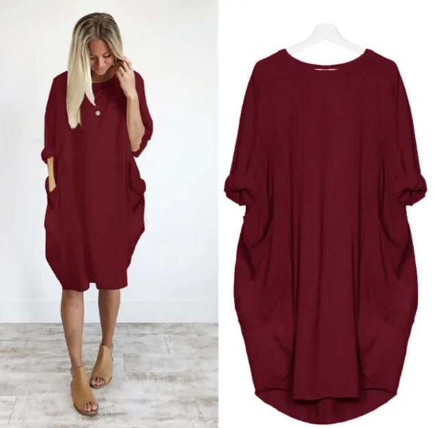 Helena – Elegantes Kleid mit Rundhalsausschnitt