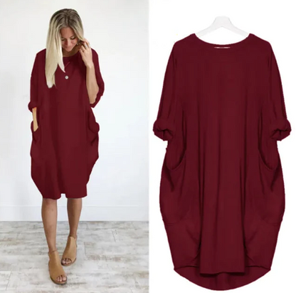 Helena – Elegantes Kleid mit Rundhalsausschnitt