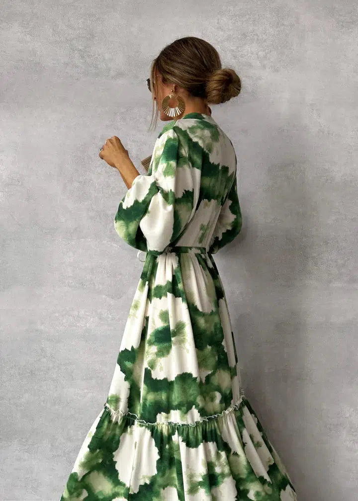 Margot – Elegantes Maxikleid mit V-Ausschnitt