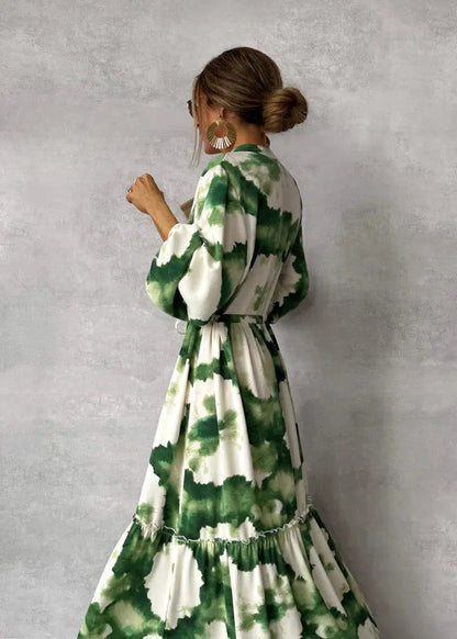 Margot – Elegantes Maxikleid mit V-Ausschnitt