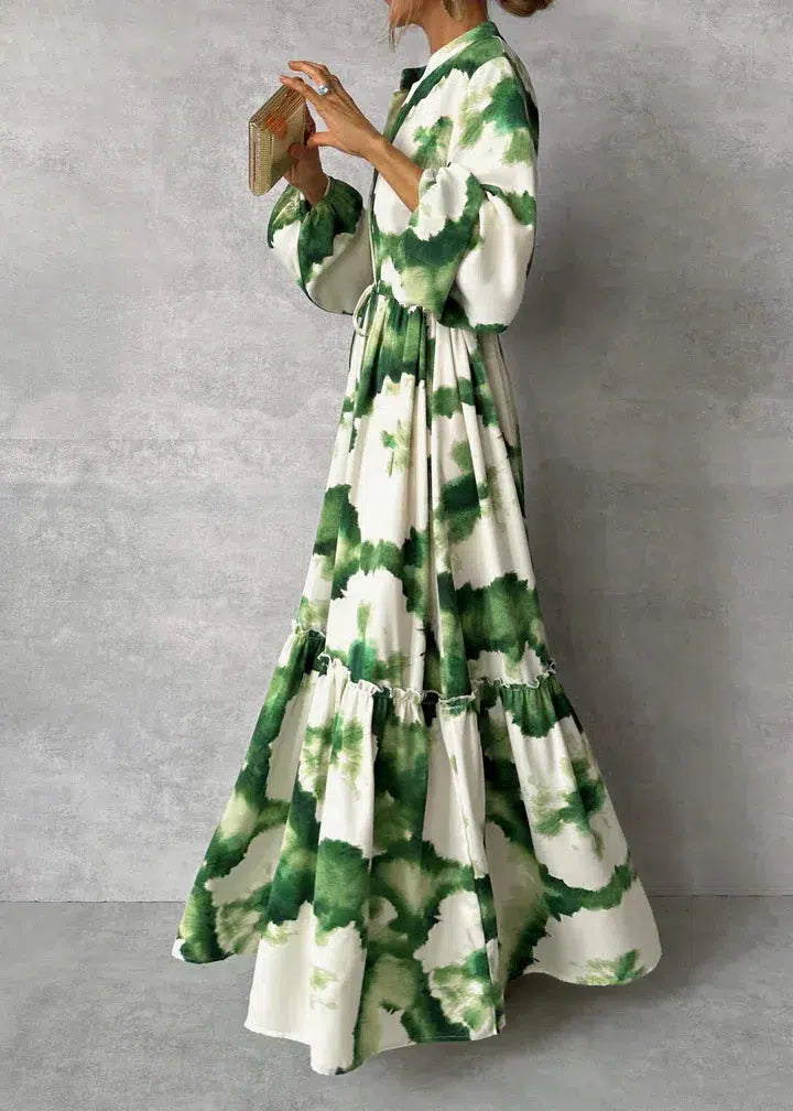 Margot – Elegantes Maxikleid mit V-Ausschnitt