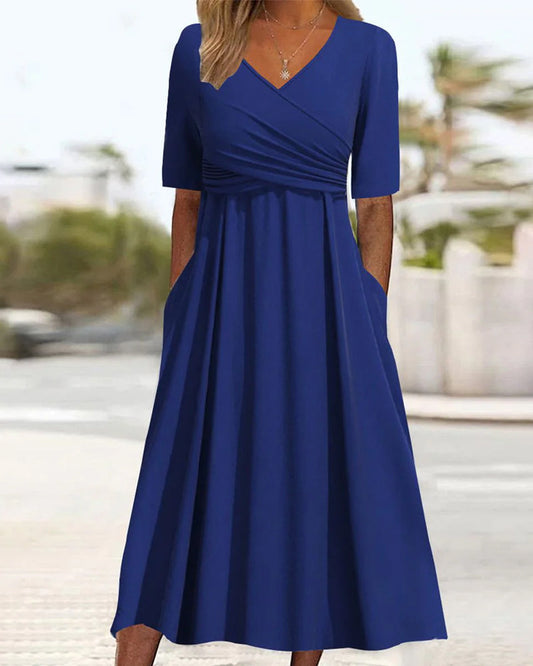 Ilona – Kurzärmliges Midikleid