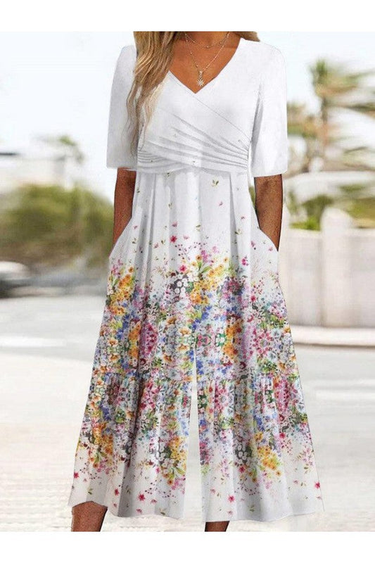 Luisa – Blumenkleid mit V-Ausschnitt