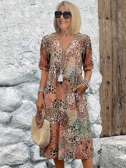 Mia – Farbenfrohes Midikleid