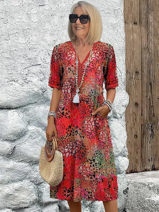 Mia – Farbenfrohes Midikleid