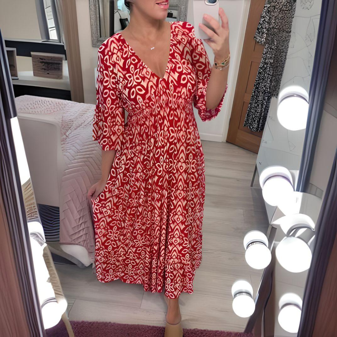 Barbara – Boho Print Kleid